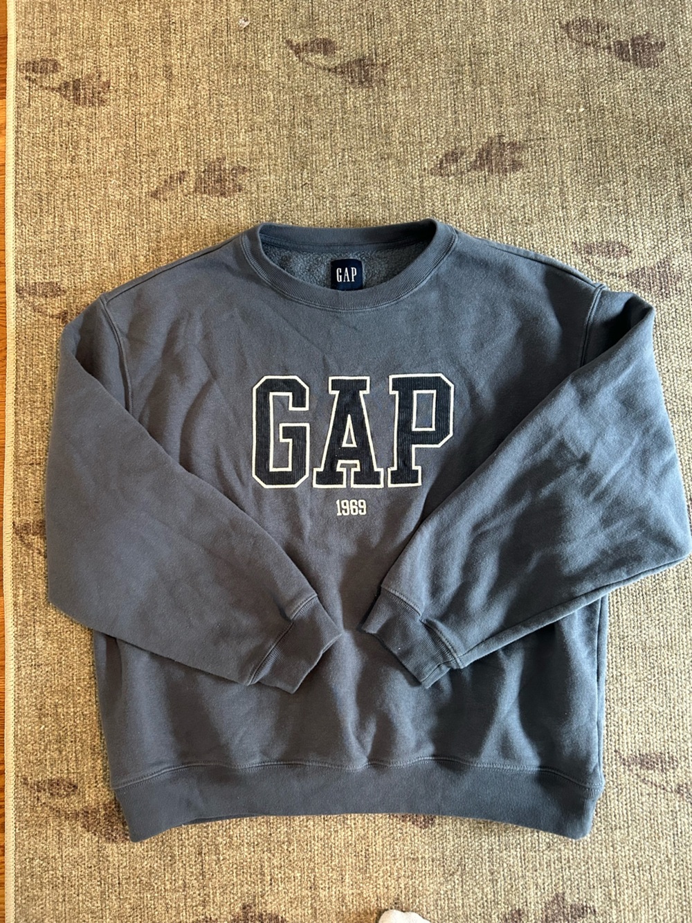 GAP Slate Blue Crewneck Sweatshirt with Logo